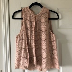 NWOT 50% Nordstrom - Blush Pink Lace Top